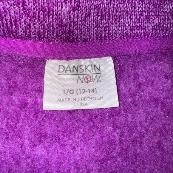 Danskin Now Womens L Fleece Zip Jacket Mockneck Autumn Lightweight Cozy Outdoor - Picture 7 of 10